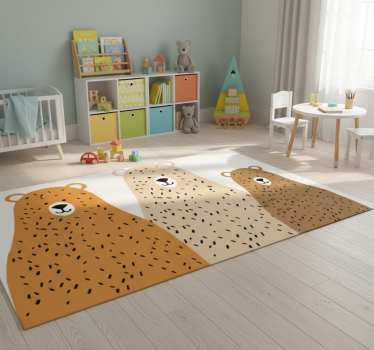 Vinyl tapijt kind drie beren vrienden - TenStickers