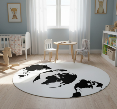 Vinyl tapijt wereldkaart 3 aardkaarten van elk continent - TenStickers