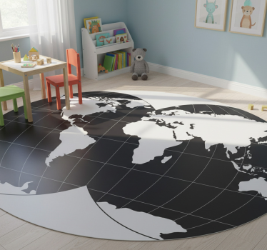 Vinyl tapijt wereldkaart decoratief dubbel globe - TenStickers