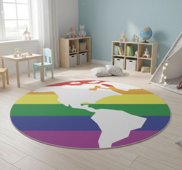 Vinyl tapijt wereldkaart gay wereldkaart adhesief - TenStickers