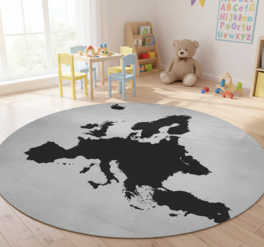 Vinyl tapijt wereldkaart krijtbord europa - TenStickers