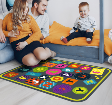 Vinyl vloerbekleding Alfabet Het kleurrijke alfabet van kinderen - TenStickers