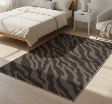 Vinyl vloerkleed dierenprint donkere zebraprint - TenStickers