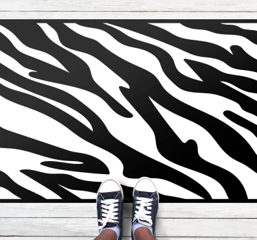 Vinyl vloerkleed dierenprint enkele toon strepen - TenStickers