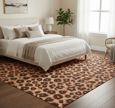 Vinyl vloerkleed dierenprint fluweelachtige leopardimitatie - TenStickers