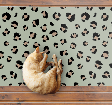 Vinyl vloerkleed dierenprint luipaardmotief esthetiek - TenStickers