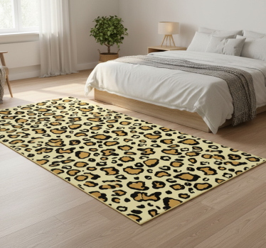 Vinyl vloerkleed dierenprint luipaardprint klassiek patroon - TenStickers
