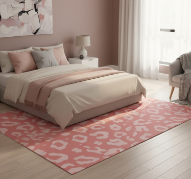 Vinyl vloerkleed dierenprint roze luipaard textuur - TenStickers