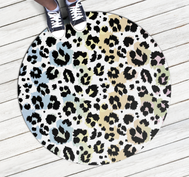 Vinyl vloerkleed dierenprint luipaardvlekken patroon - TenStickers