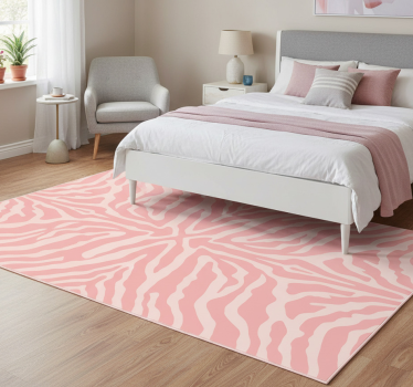 Vinyl vloerkleed dierenprint roze zebra print - TenStickers