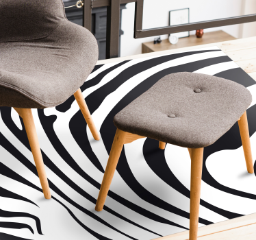 Vinyl vloerkleed dierenprint zebra lijnen - TenStickers