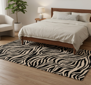 Vinyl vloerkleed dierenprint zebra strepen motief - TenStickers