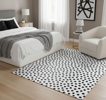Vinyl vloerkleed dierenprint zwart-witte dalmata - TenStickers