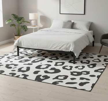 Vinyl vloerkleed dierenprint zwarte luipaard - TenStickers