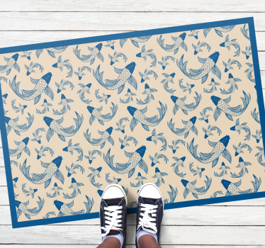 Vispatronen vinyl vloerkleed dierenprint - TenStickers