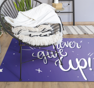 Volhard citaat vinyl tapijt zinnen en teksten - TenStickers