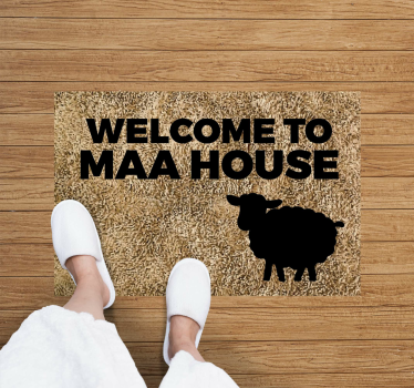 Welkom maa huis vinyl tapijt zinnen en teksten - TenStickers