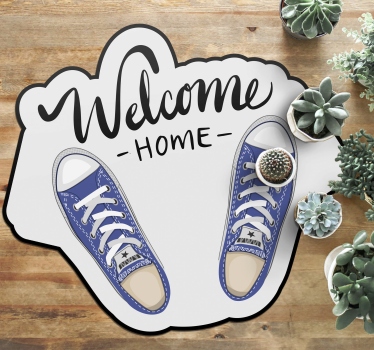 Welkom schoenen vinyl tapijt zinnen en teksten - TenStickers