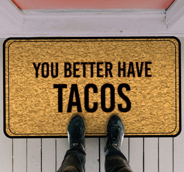 Welkomstbericht voor taco's vinyl tapijt zinnen en teksten - TenStickers