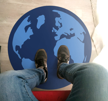 Wereldbol representatie vinyl tapijt wereldkaart - TenStickers