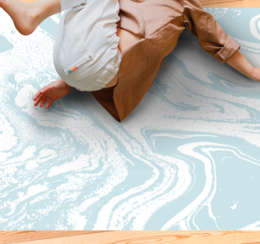 Wervelend waterthema marmeren vinyl tapijt - TenStickers