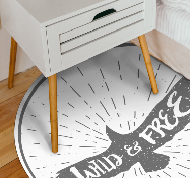 Wilde en vrije cirkel vinyl tapijt zinnen en teksten - TenStickers
