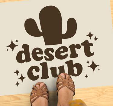 Woestijnclub thema vinyl tapijt zinnen en teksten - TenStickers