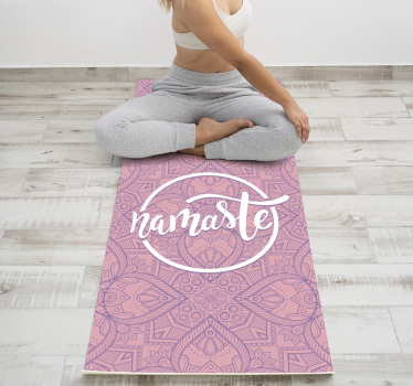 Yoga vinyl tapijt met naam - TenStickers