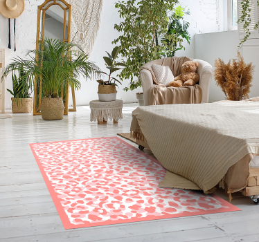 Zacht luipaardpatroon vinyl vloerkleed dierenprint - TenStickers