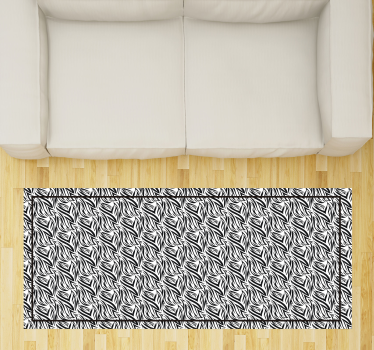 Zebra-kronkels vinyl vloerkleed dierenprint - TenStickers