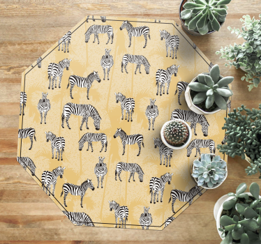 Zebra safari patroon vinyl vloerkleed dierenprint - TenStickers