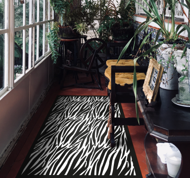 Zebrastreep vinyl vloerkleed dierenprint - TenStickers