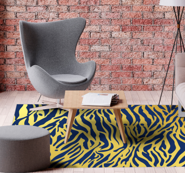 Zebrastreepconcept vinyl vloerkleed dierenprint - TenStickers