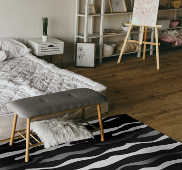 Zebrastreepmotief vinyl vloerkleed dierenprint - TenStickers