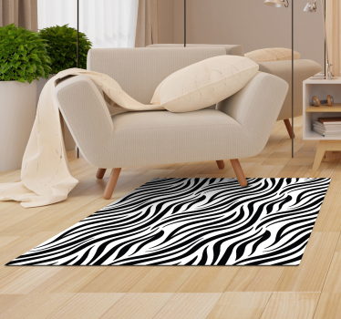Zebrastreeppatroon vinyl tapijt  - TenStickers