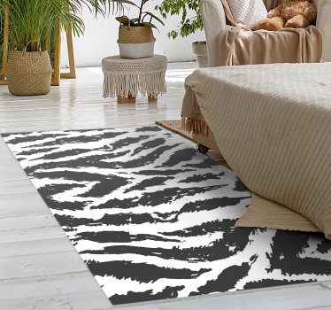 Zebrastrepen concept vinyl vloerkleed dierenprint - TenStickers