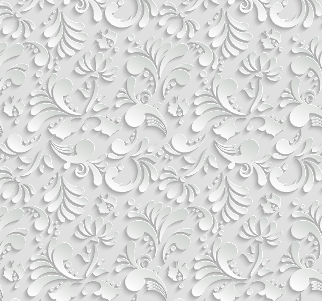 3d bloemmotief vinyl tapijt wit - TenStickers
