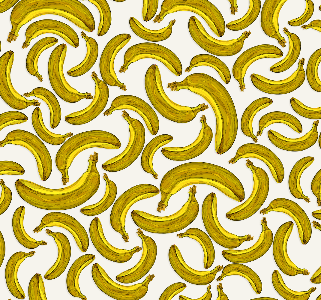 Bananen ontwerp vinyl tapijt geel - TenStickers