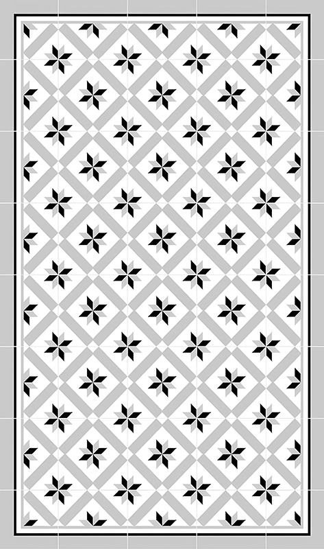 Hydraulisch grijs vinyl tapijt keuken - TenStickers