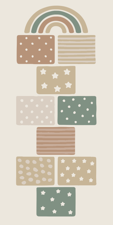 Beige hinkelspel vinyl tapijt meer kinderen - TenStickers