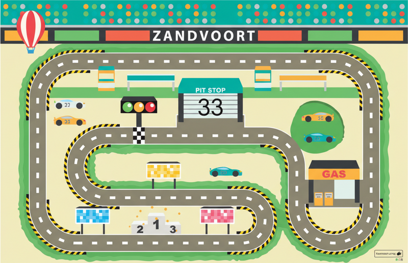Vinyl tapijt snelwegen zandvoort circuit max verstappen - TenStickers