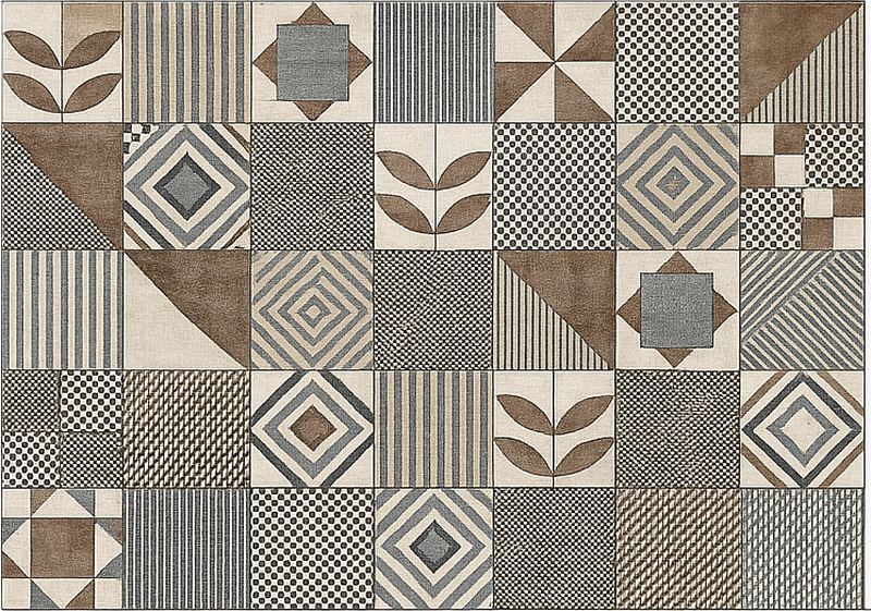 Vinyl tapijt keuken abstract geometrische natuur - TenStickers