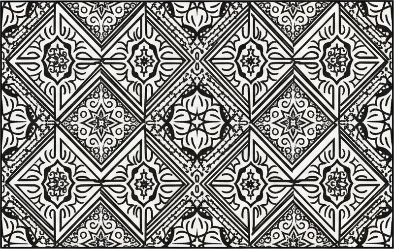 Vinyl tapijt keuken gedurfde contrastkaleidoscoop - TenStickers