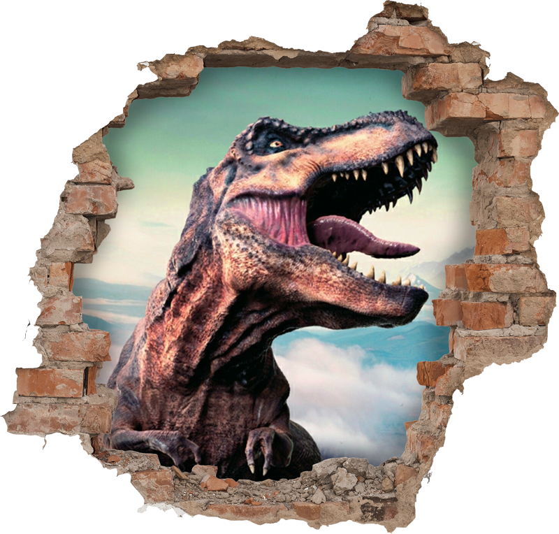Dieren vinyl tapijt realistische 3d t-rex - TenStickers