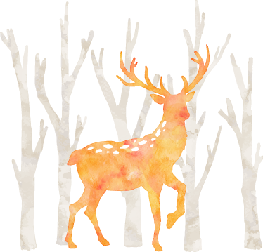 Dieren vinyl tapijt herten winter stijl - TenStickers