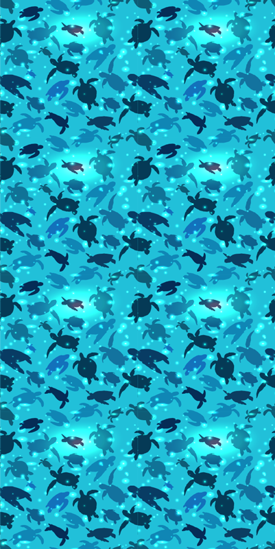 Dieren vinyl tapijt schildpadden zwemmen - TenStickers