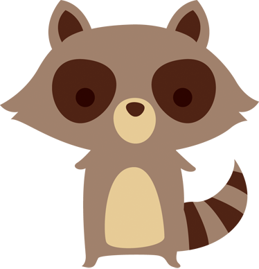 Dieren vinyl tapijt met wasbeer ontwerp - TenStickers