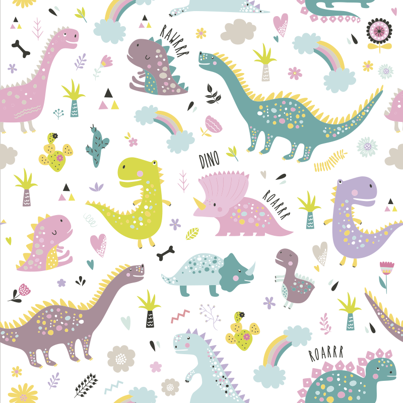 Dieren vinyl tapijt dinosaur kallax - TenStickers