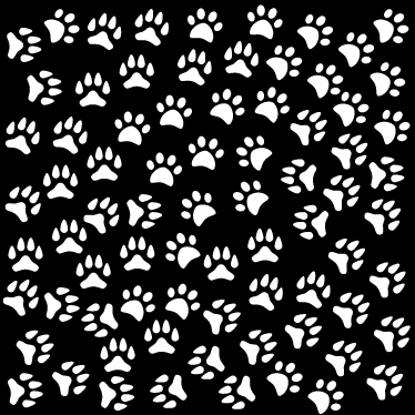 Dieren vinyl tapijt met witte dierenprints - TenStickers