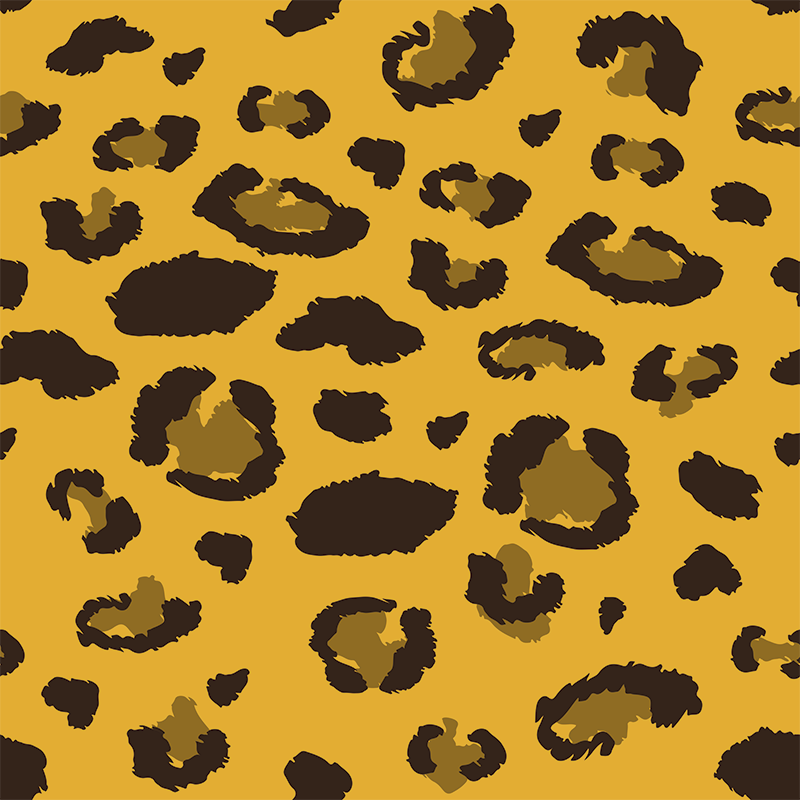 Dieren vinyl tapijt met luipaardprint - TenStickers